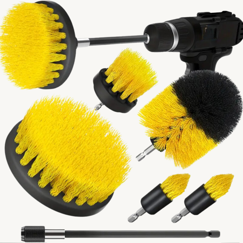 Drill Brush Attachment for Car Interior and Exterior